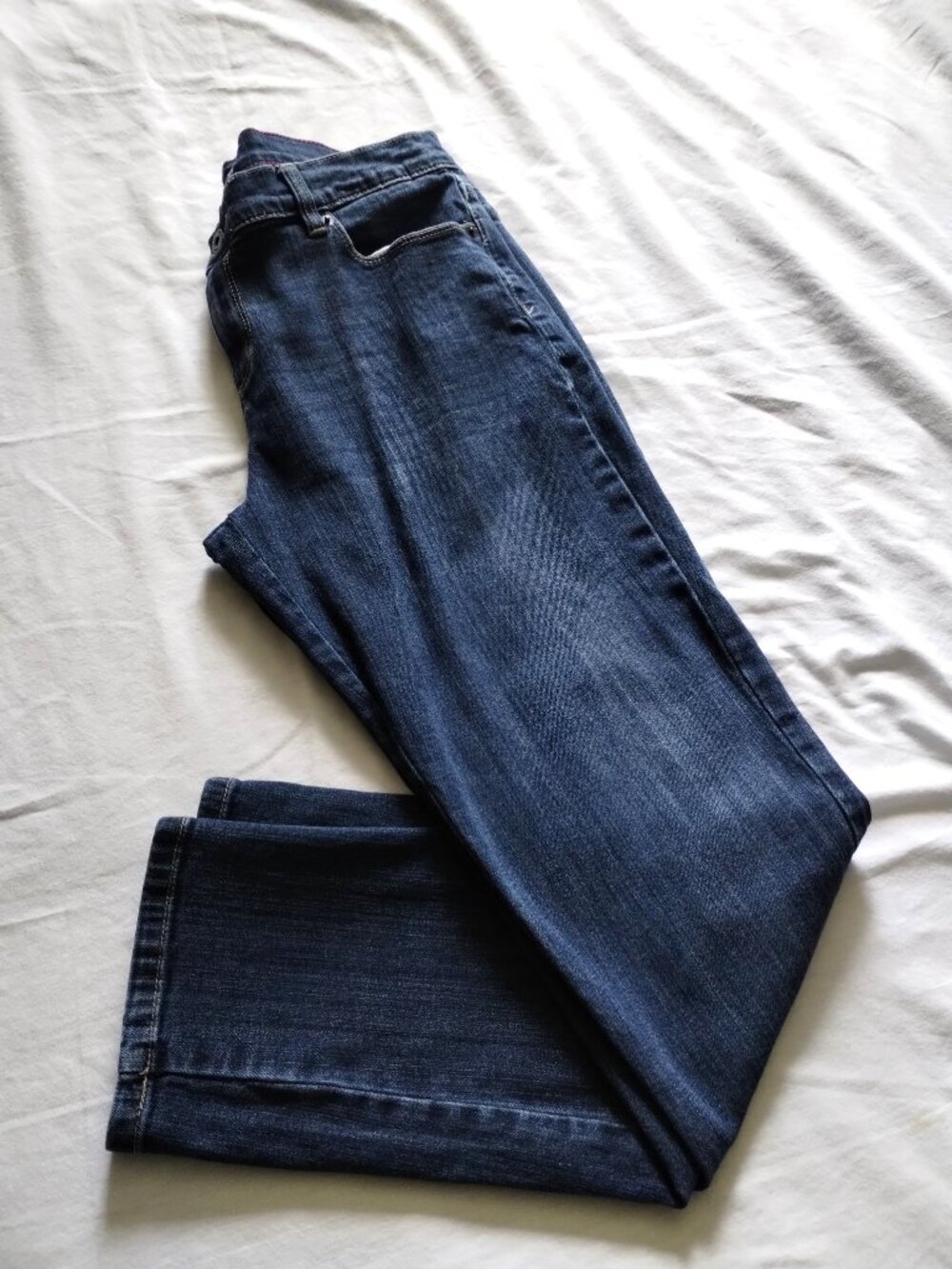 LIZ CLAIBORNE Medium-Dark Wash "CITY Fit SKINNY BOYFRIEND" Jeans Sz 10 (28.5")